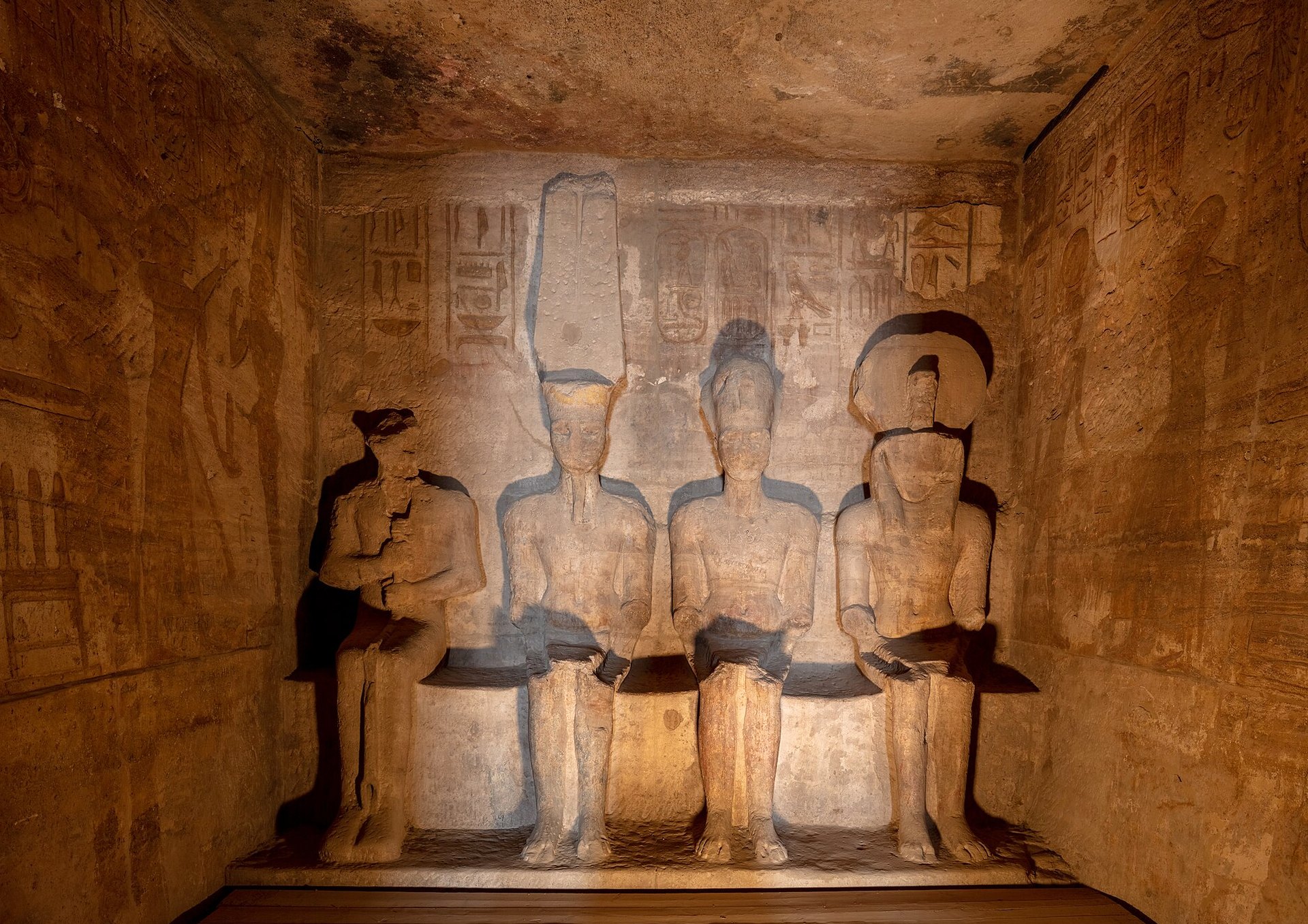 Museum gallery interior with display cases